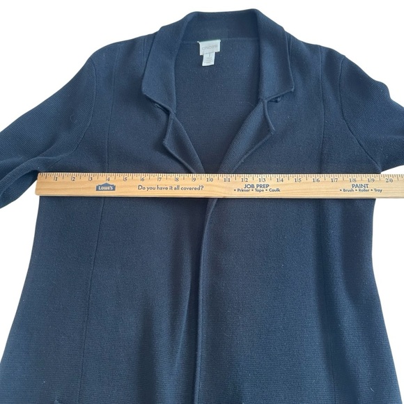 Chico's Classic Black Long Line Sweater Blazer - Picture 7 of 12